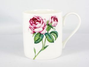 Balmoral White Mug - Manuscript Rose