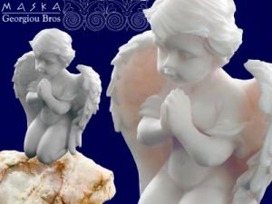 Aniołek modlący się -alabaster grecki