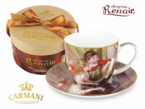 Filiżanka ze spodkiem A.Renoir - Dziewczęta przy paninie