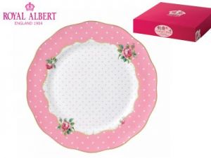 Talerz przekąskowy 27cm - Vintage - Cheeky Pink
