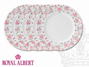 Kpl. 4 talerzy obiad płytki 27cm - Rose Confetti - Modern
