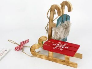 Sanki drewniane kolorowe - zawieszka
