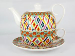 Tea for one coffee rhombuses muliticoloured