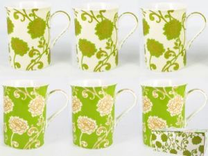 Kpl 6 kubków - Green Etching beaker