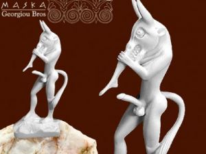 Satyr - diabełek seksowny -alabaster grecki