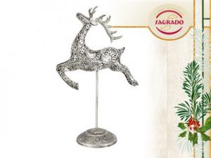 Figurka świąteczna - jeleń - metaloplastyka