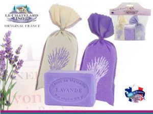 Zestaw 2 saszetek zapachowych + mydełko - Fleurs de Lavande