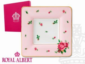 Talerz kwadratowy Gold - NCR Pink