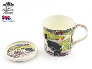 Kubek z przykrywką - Collie &Sheep