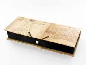 Pudełko na długopisy - L.Da Vinci - Człowiek Witruwiański