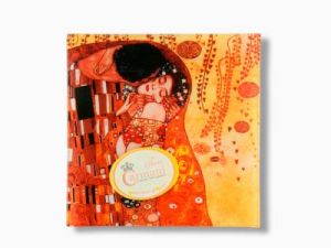 Talerz dekoracyjny - G.Klimt - The Kiss 13x13cm