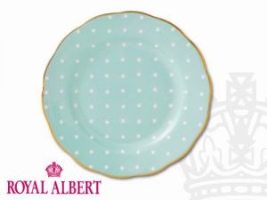 Talerz deserowy 16cm Gold - Polka Rose - Vintage